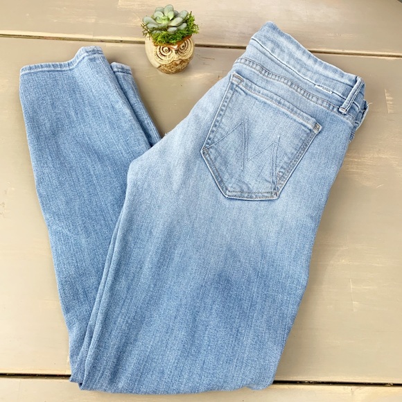 MOTHER Denim - Mother The Looker Crop Jeans Light Kitty 28